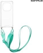 Θήκη Σιλικόνης με Strap Sonique Armor Clear Xiaomi Redmi Note 14 Pro 5G / Redmi Note 14 Pro Plus 5G / Poco X7 5G Γαλάζιο