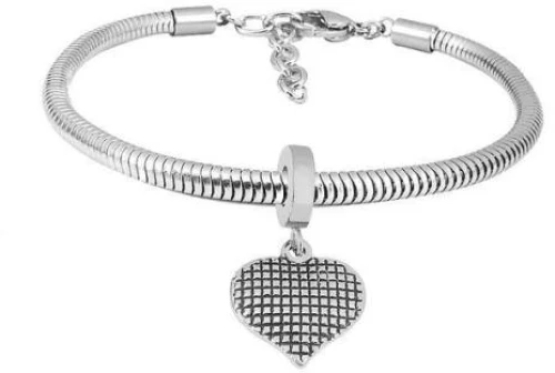 Ατσάλινο Βραχιόλι Καρδιά (B3473)