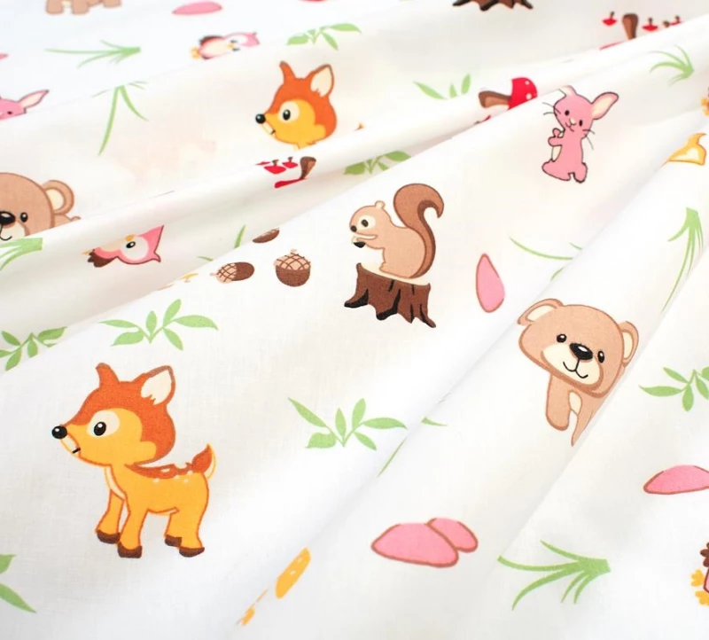 Σετ Σεντόνια Μονά 2τμχ (160x240) Forest Animals 571 White-Pink βαμβακερά DimCol