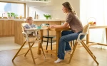 Lionelo Celia Καρεκλάκι φαγητού 3 σε 1 White Natural Wood