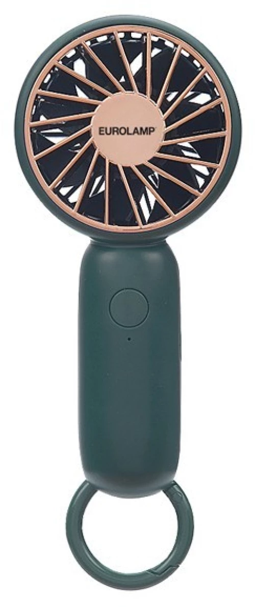 Eurolamp Ανεμιστήρας Χειρός Επαναφορτιζόμενος Φ6cm 2.5W Σκούρο Πράσινο 300-20546