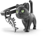 Μπρελόκ Metamorphose Black Cat Theme With Fish Bone Charm