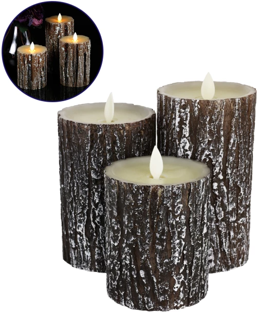 GLOBOSTAR® EVERFLAME 79562 Διακοσμητικό Κερί Παραφίνης με IR Ασύρματο Χειριστήριο LED 0.5W 30lm 120° DC 3.2V με 2xAA Μπαταρίες IP20 Θερμό Λευκό 2700K Dimmable - Μ7.5 x Π7.5 x Υ15cm - Πακέτο 3 Τεμαχίων - 1 Χρόνο Εγγύηση