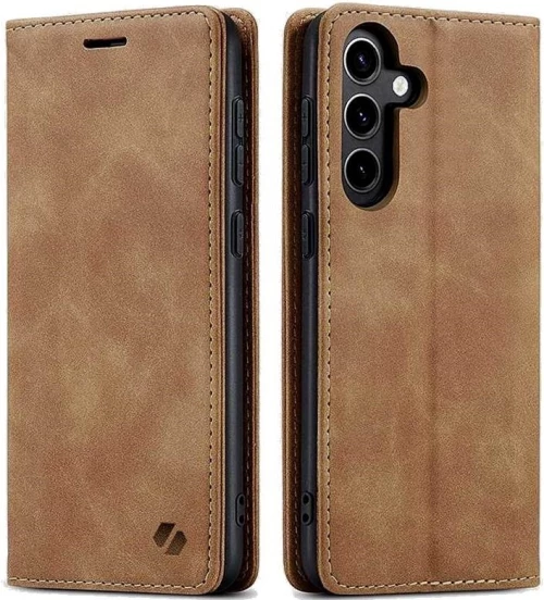 Θήκη Samsung Galaxy S25 Plus Spacecase Wallet Πορτοφόλι - Light Brown (5905719114664)