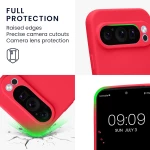 Θήκη Google Pixel 9 Pro KWmobile TPU Case with Camera Lens Protector Σιλικόνης με Πλαίσιο Κάμερας - Neon Pink (KWM000020PH006C)