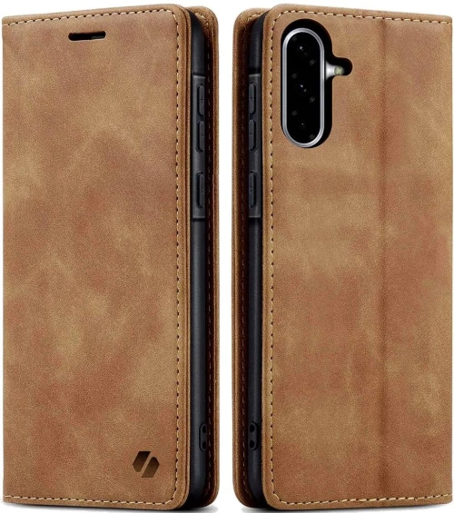 Θήκη Samsung Galaxy A36 Spacecase Wallet Πορτοφόλι - Light Brown (5905719117443)