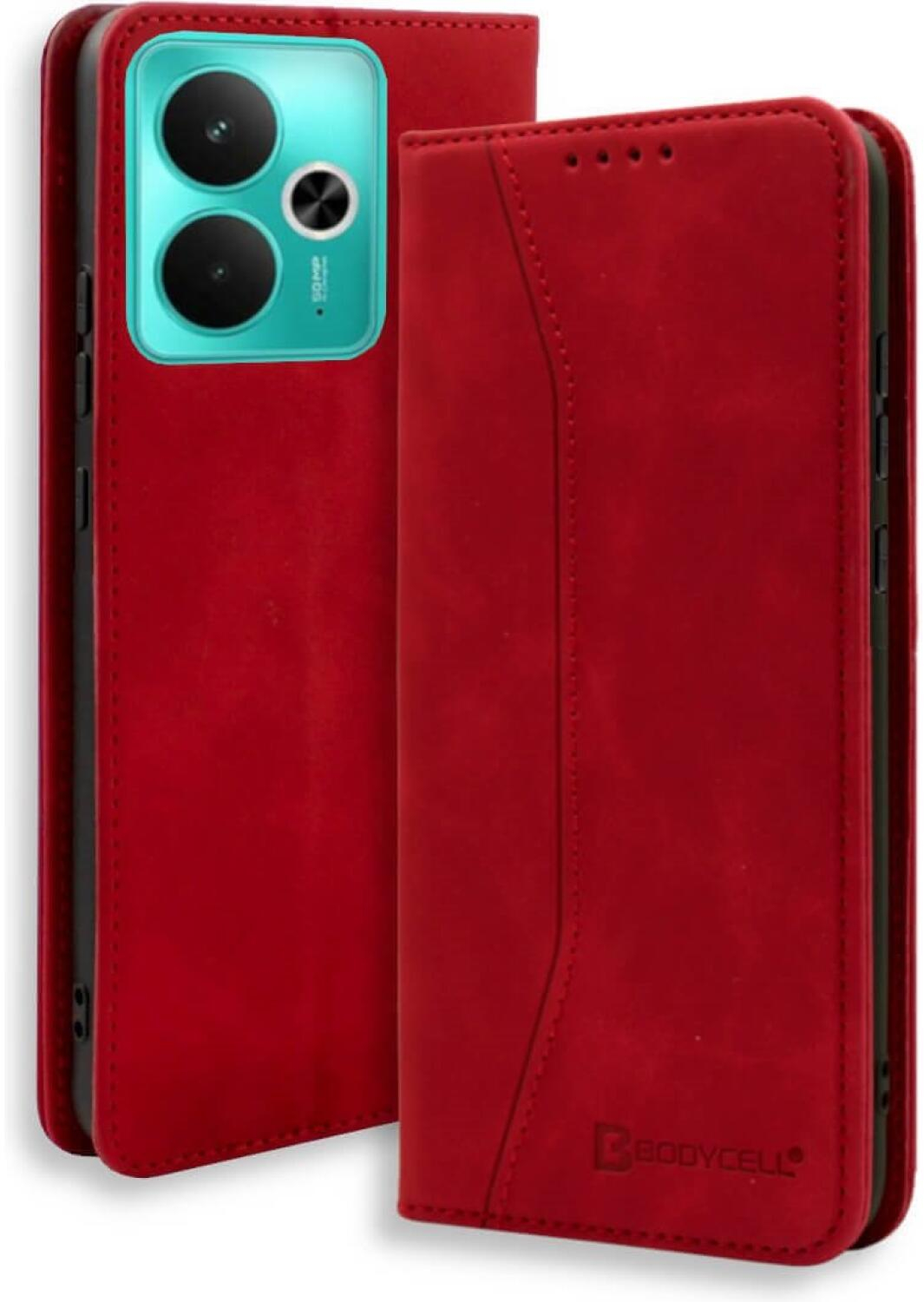 Θήκη Realme 14T Bodycell Book Case Πορτοφόλι - Red (5206015081989)