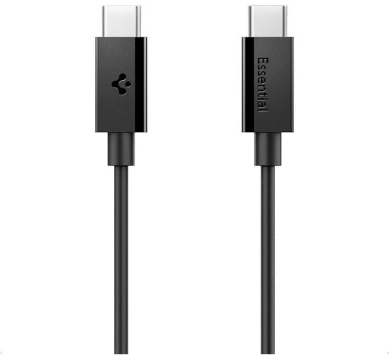 Καλώδιο Type-C Spigen Essential EB6010CC Φόρτισης & Μεταφοράς Δεδομένων σε Type-C 100cm 60W - Black (ACA08718)