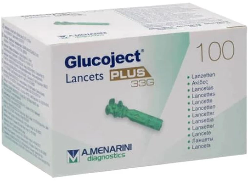 Menarini Glucoject Lancets Plus 33G Ακίδες Μέτρησης Σακχάρου, 100τεμ