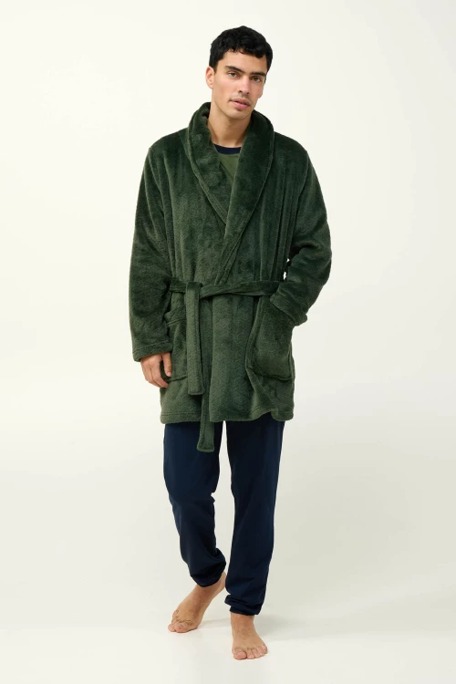 Ανδρική Σταυρωτή Ρόμπα Fleece - 23646