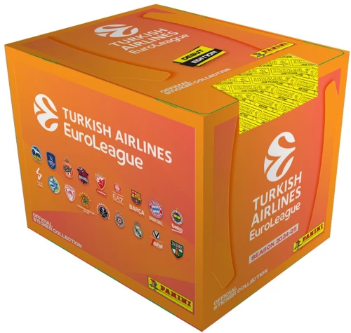 Panini Euroleague 2025: Display of 50 Packs (5 Stickers per Pack)