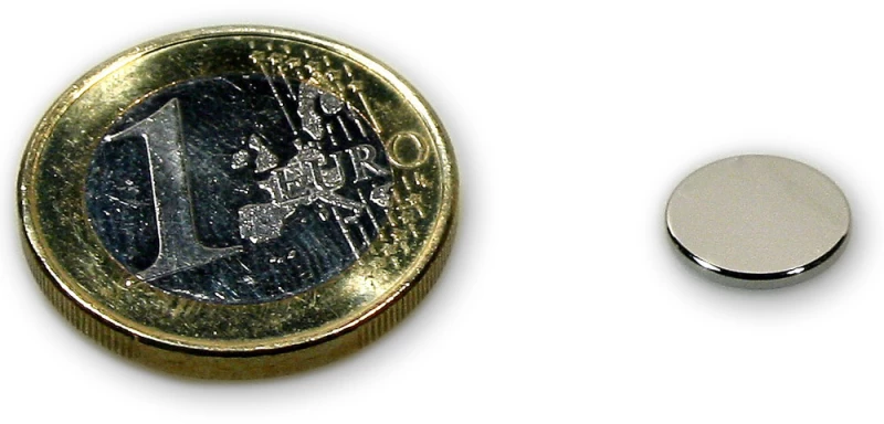 Μαγνήτης Δίσκος Φ10x0.6mm Νεοδυμίου Δύναμη Έλξης 350gr