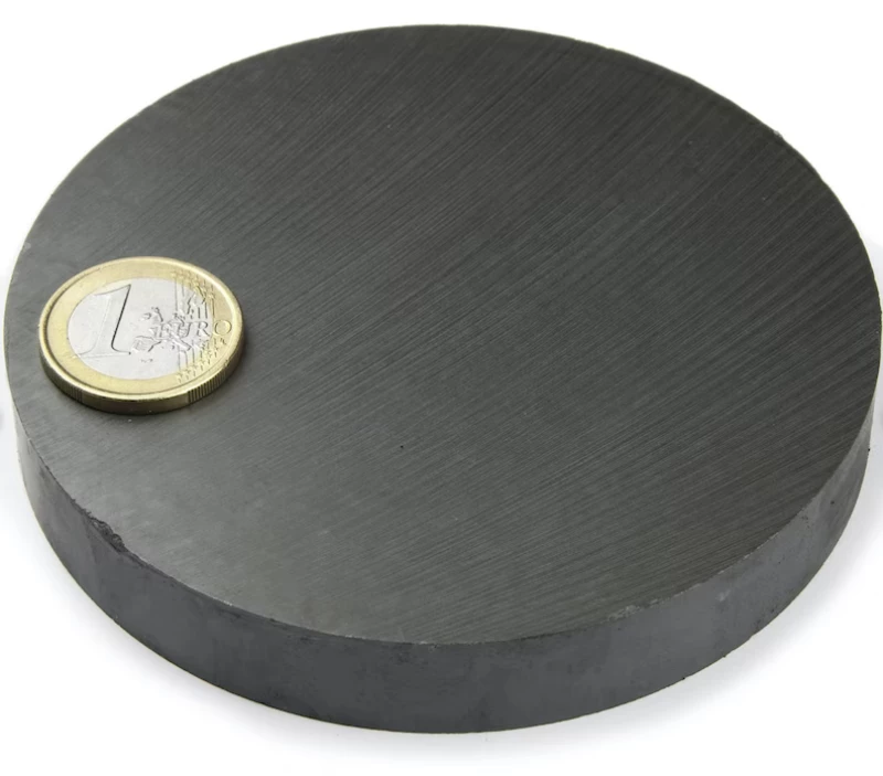 Μαγνήτης Δίσκος Φ100x15mm Φερρίτης Δύναμη Έλξης 11kg