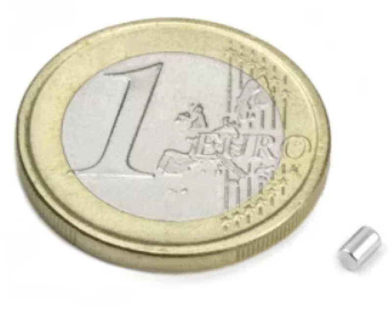 Μαγνήτης Κύλινδρος Φ1.5x2mm Νεοδυμίου Δύναμη Έλξης 140gr