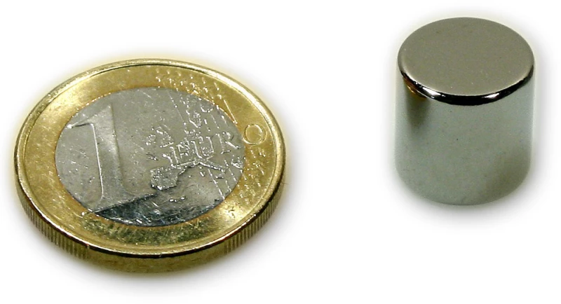 Μαγνήτης Δίσκος Φ12x12mm Νεοδυμίου Δύναμη Έλξης 9,5kg