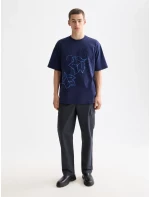 Scotch&Soda Men Melange relaxed straight cargo