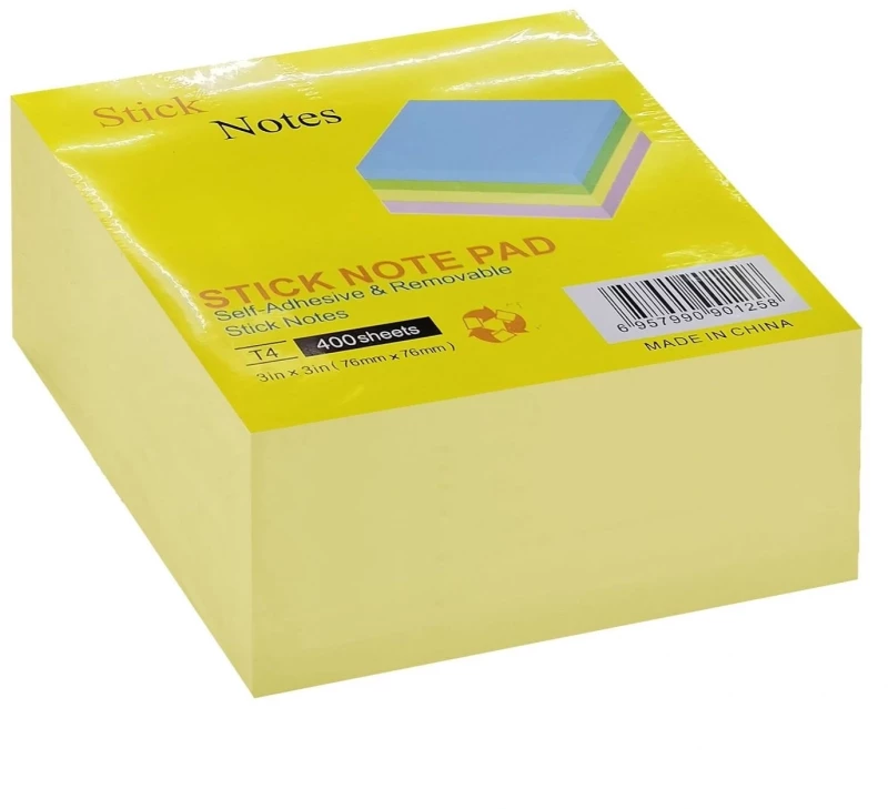 JustNote Χαρτάκια Αυτοκόλλητα Κίτρινα x400