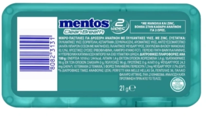 Mentos Wintergreen 21gr