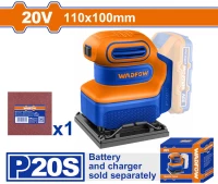 Παλμικό τριβείο χούφτας μπαταρίας 20V 110x100mm χωρίς μπαταρία & φορτιστή WADFOW WRAP5010