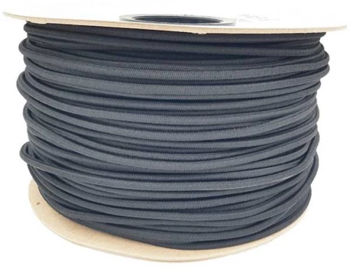 Λαστιχόσχοινο σχοινί 8mm από λάστιχο σε μαύρο 1 μέτρου