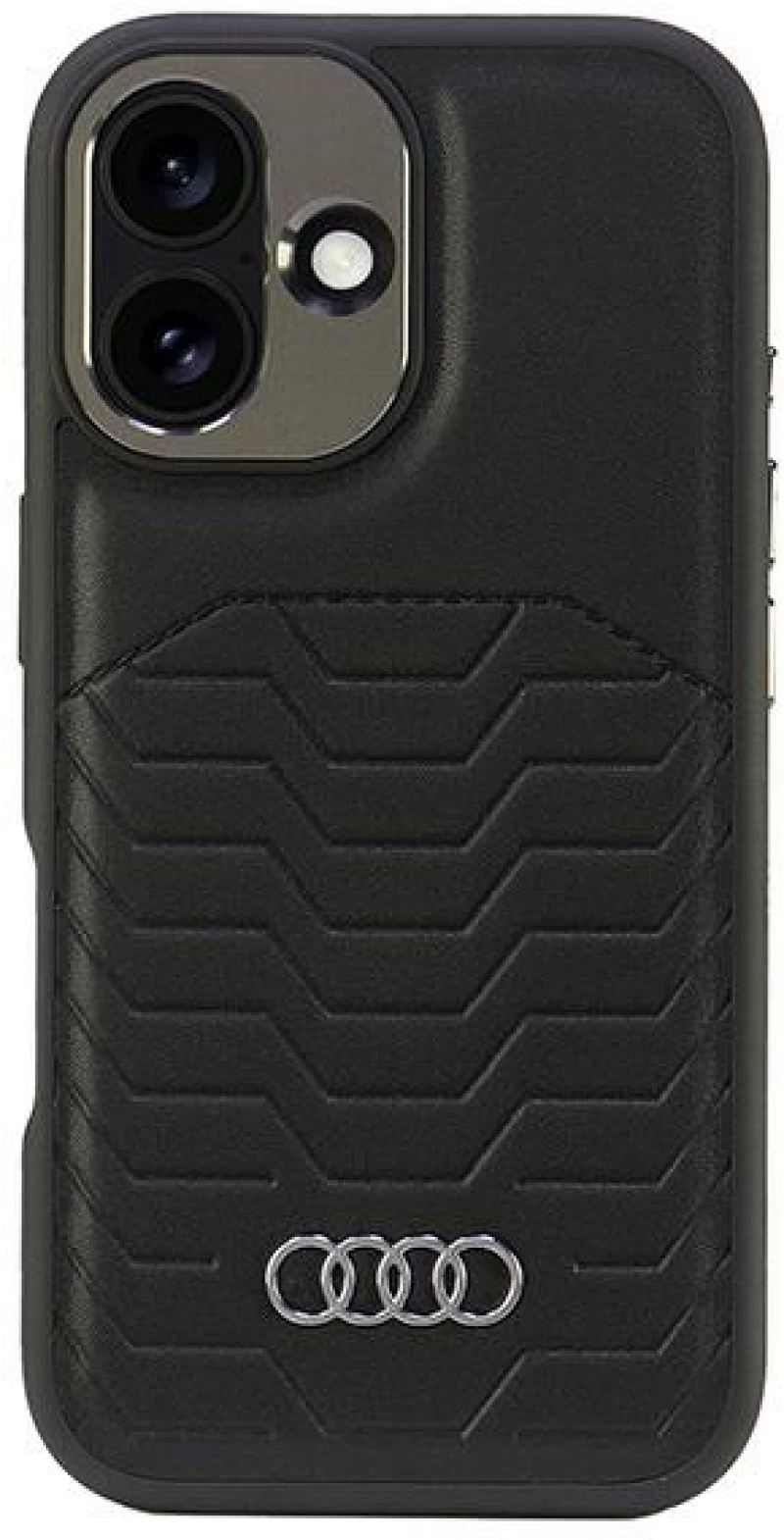 Audi Synthetic Leather MagSafe iPhone 16 Plus 6.7" black/black hardcase AU-TPUPCMIP16M-GT/D3-BK