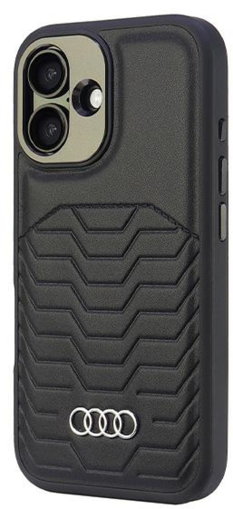 Audi Synthetic Leather MagSafe iPhone 16 Plus 6.7" black/black hardcase AU-TPUPCMIP16M-GT/D3-BK