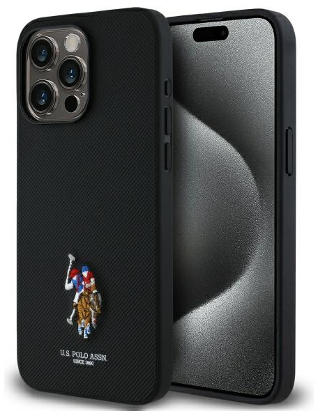 US Polo USHCP15XPEMK iPhone 15 Pro Max 6.7" black/black Embroidered DH Color