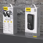 Dudao K15MAX 30000mAh PD 22.5W Powerbank with Built-in Cables - Black