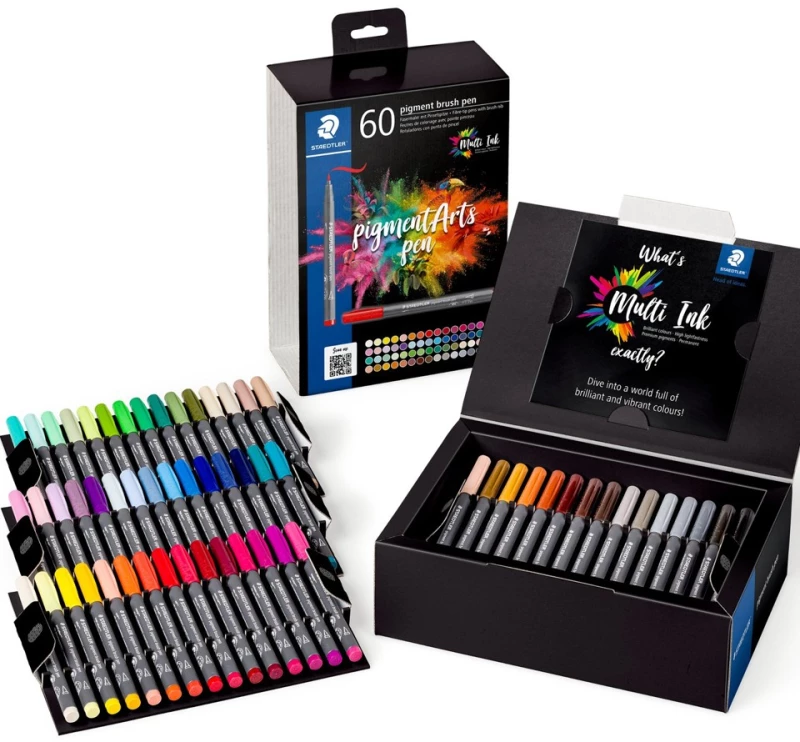 Staedtler - Brush Pen Pigment 60 Pcs Assorted (371C60) / Toys