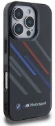 BMW Motosport IML Random Stripes iPhone 16 Pro Max Case - Black