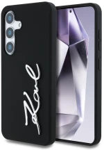 Case Karl Lagerfeld Silicone Metal Signature Logo Samsung Galaxy S25 black