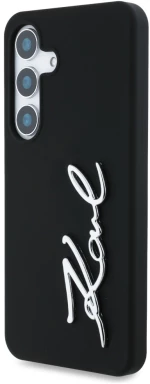Case Karl Lagerfeld Silicone Metal Signature Logo Samsung Galaxy S25 black