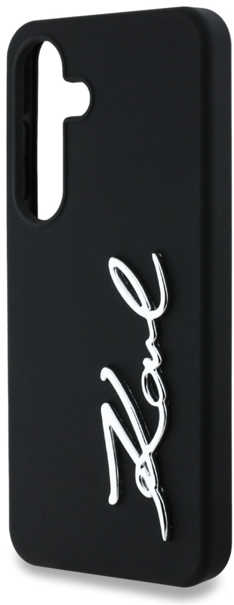 Case Karl Lagerfeld Silicone Metal Signature Logo Samsung Galaxy S25 black