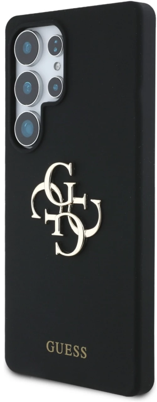 Guess Silicone Big 4G Logo Bottom Script case for Samsung Galaxy S25 Ultra - black