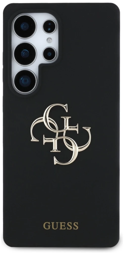 Guess Silicone Big 4G Logo Bottom Script case for Samsung Galaxy S25 Ultra - black