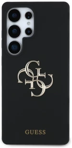 Guess Silicone Big 4G Logo Bottom Script case for Samsung Galaxy S25 Ultra - black