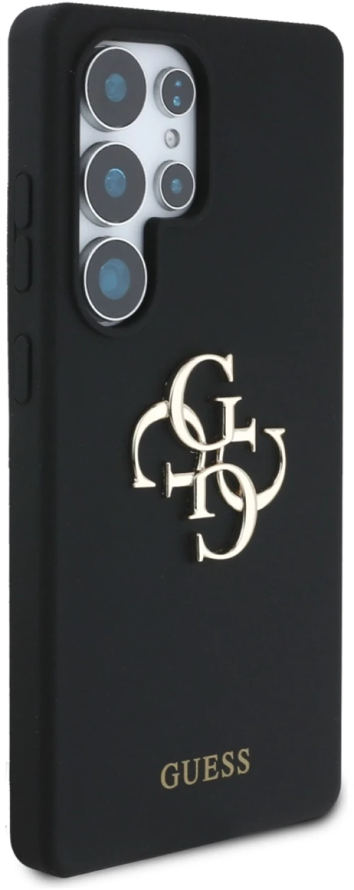 Guess Silicone Big 4G Logo Bottom Script case for Samsung Galaxy S25 Ultra - black