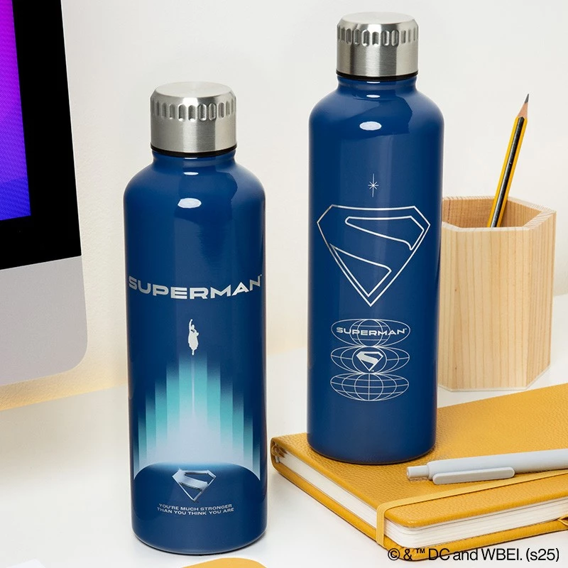 Superman Theatrical Metal Water Bottle / Fan Shop and Merchandise