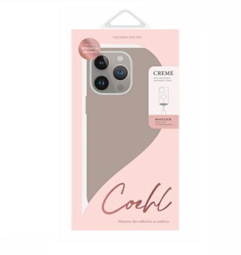 Uniq Coehl Creme iPhone 16 Pro Max 6.9" Magnetic Charging case gray/taupe gray