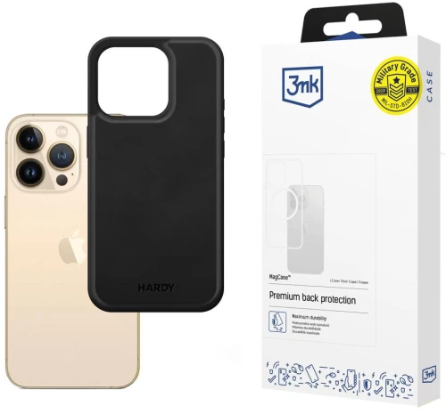 3mk Hardy Apple Silky Leather MagCase for iPhone 13 Pro - Black