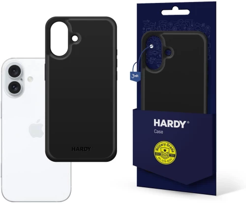 3mk Hardy Apple Silky Leather MagCase for Apple iPhone 16 Plus - Black