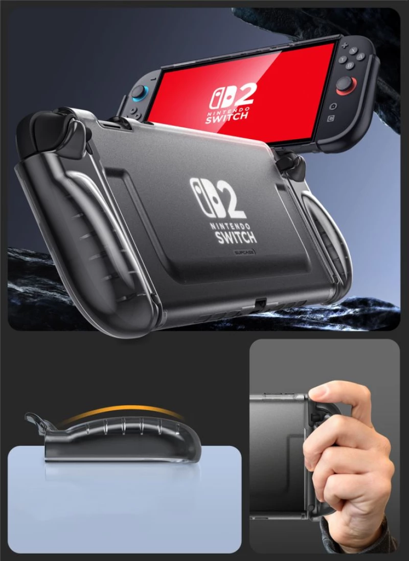 Supcase Crystal Case for Nintendo Switch 2 - Transparent Black