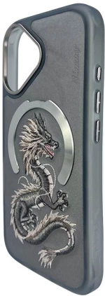 Nimmy Dragon MagSafe iPhone 16 Case - Gray
