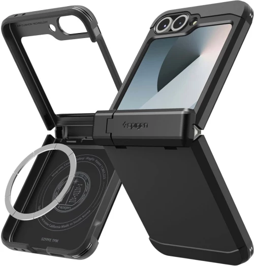 Spigen Tough Armor Pro Mag MagSafe Case for Samsung Galaxy Z Flip 6 / 7 FE - Black