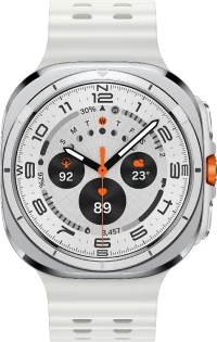Samsung Galaxy Watch Ultra (2025) Titanium 47mm Αδιάβροχο με eSIM και Παλμογράφο - Λευκό