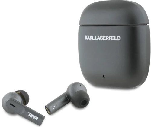 Karl Lagerfeld Metal Printed Logo ANC/ENC Headphones - Black