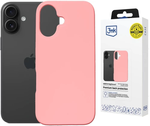 3mk Hardy MagSilicone Case for Apple iPhone 16 Plus - Pink