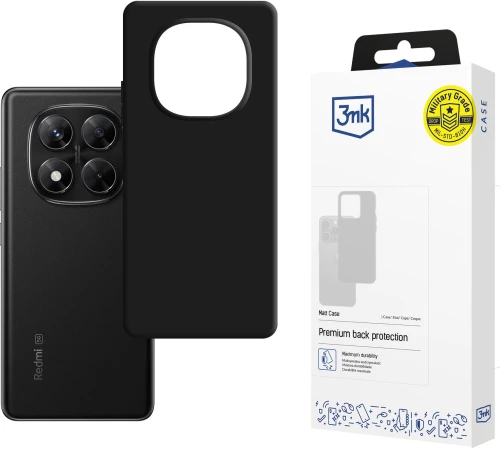 3mk Matt Case Pro for Xiaomi Redmi Note 14 PRO 5G/POCO X7 5G - Matte Black