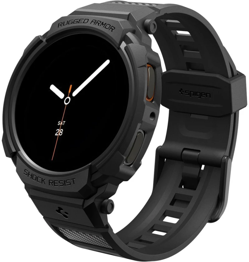 Spigen Rugged Armor Pro Strap for Samsung Galaxy Watch 8 40mm - Matte Black