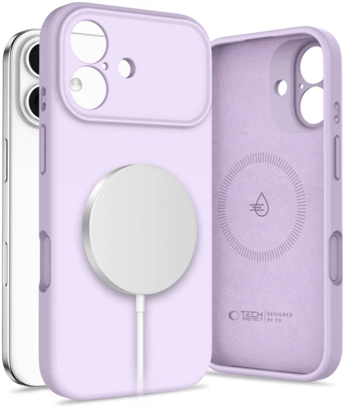 Tech-Protect Silicone MagSafe Case for iPhone 17 - Purple